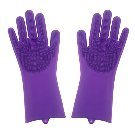 Housework Kitchen Cleaning Sillicone Bristle Gloves