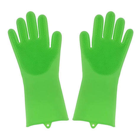 Housework Kitchen Cleaning Sillicone Bristle Gloves