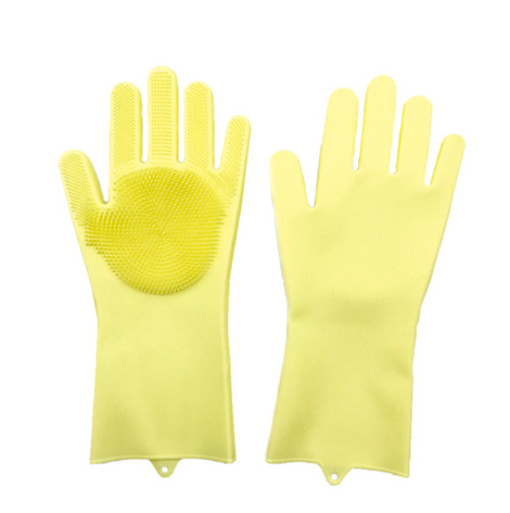 Housework Kitchen Cleaning Sillicone Bristle Gloves