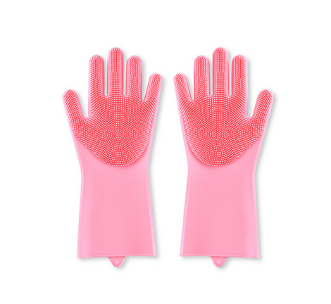 Housework Kitchen Cleaning Sillicone Bristle Gloves