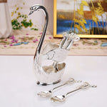 European Style Household Decorative Fashion Cute Swan Design Spoon Fork Set