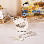 European Style Household Decorative Fashion Cute Swan Design Spoon Fork Set