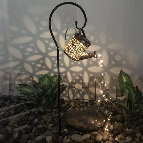 Patio Solar String Decorative Fairy LED Watering Can Lamp for Garden Decoration